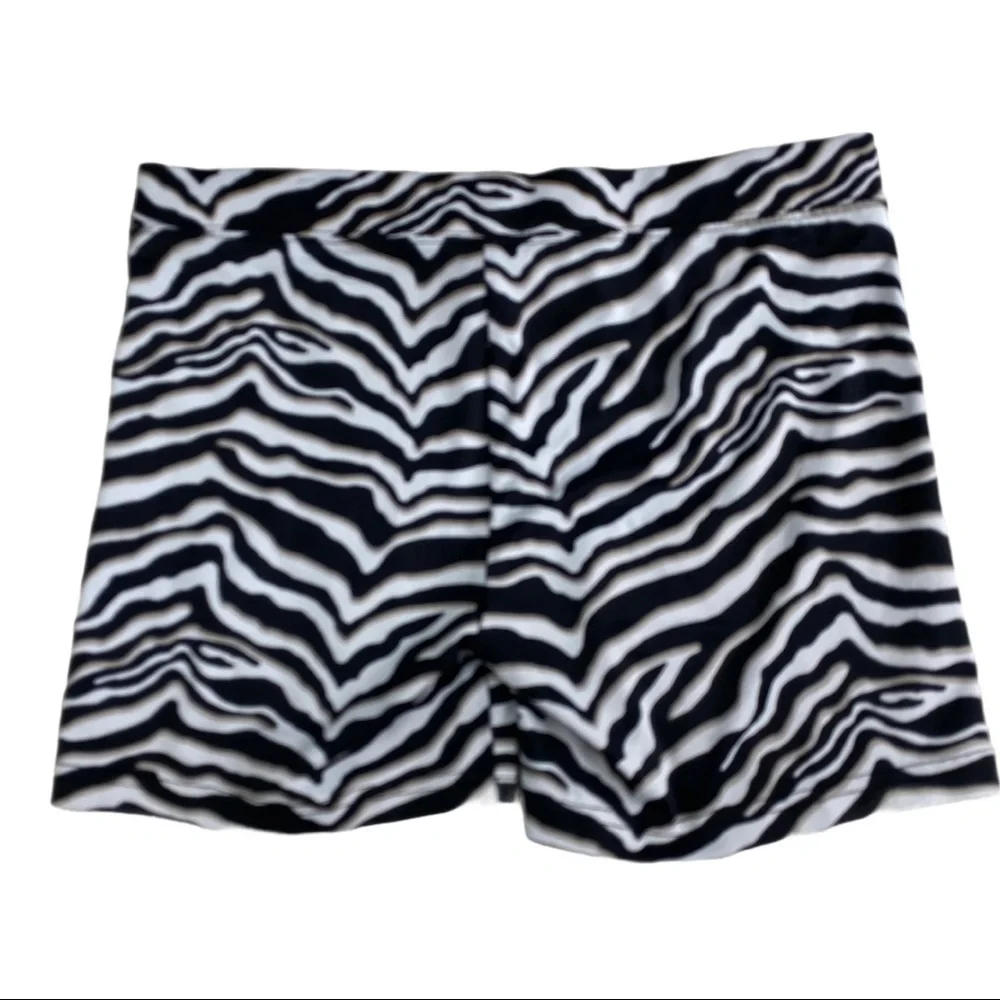 3/$20 Justice Girls Zebra Print Bike Shorts